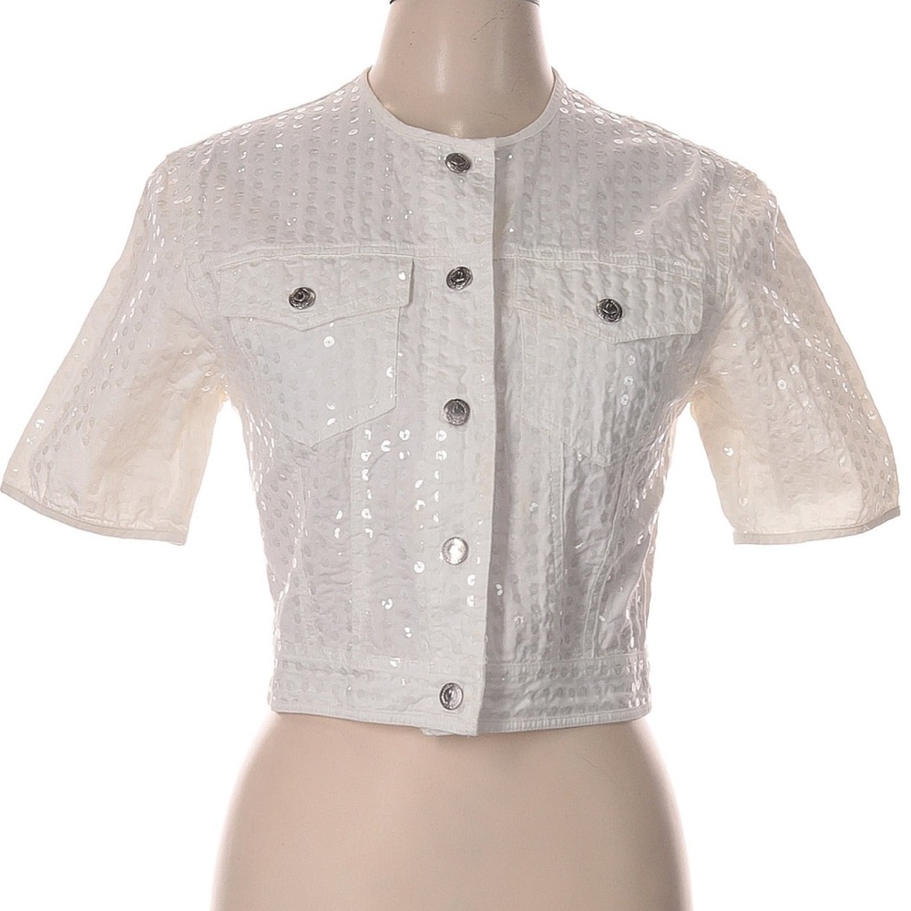 Vintage Moschino Jeans Sequin Cotton Short Sleeve Jacket